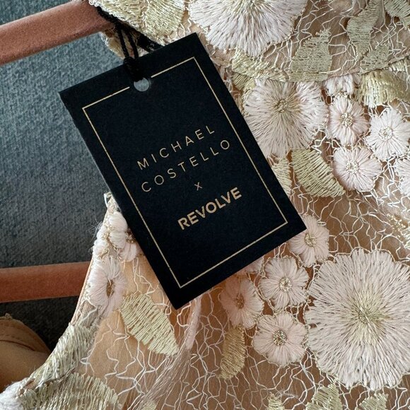 Revolve Mini Dress Pink  x Michael Costello - NEW w/ Tag - Picture 5 of 8